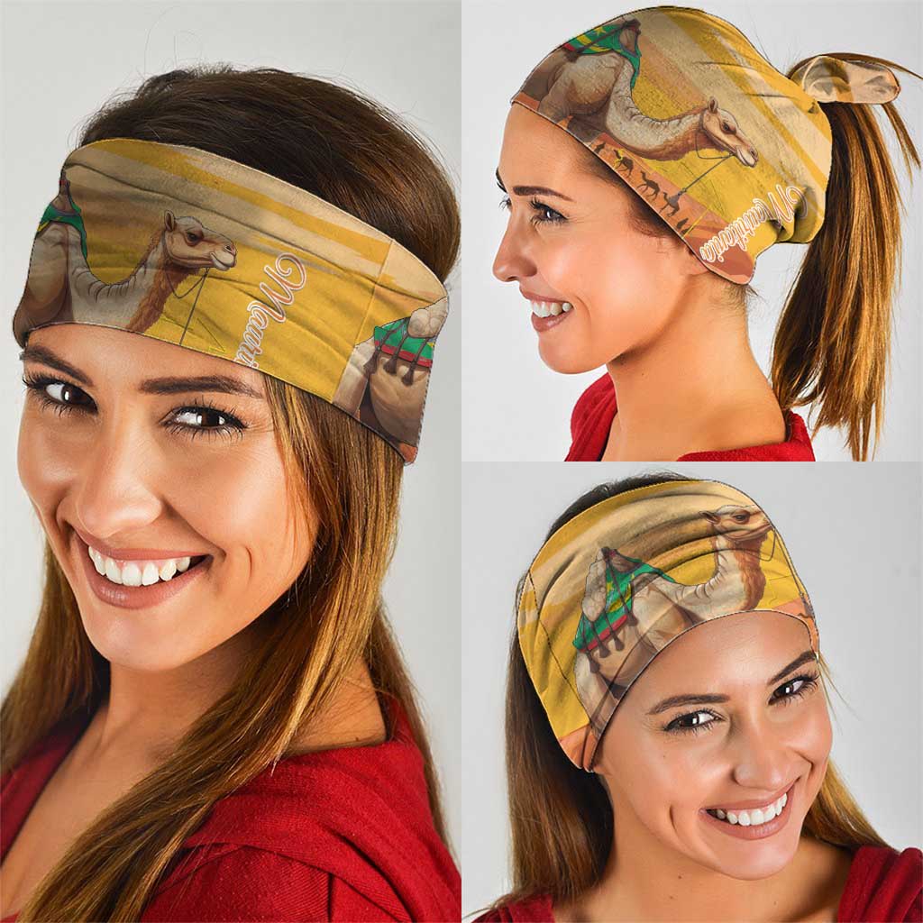 Mauritania Sahara Neck Gaiter Camel With Map LT15