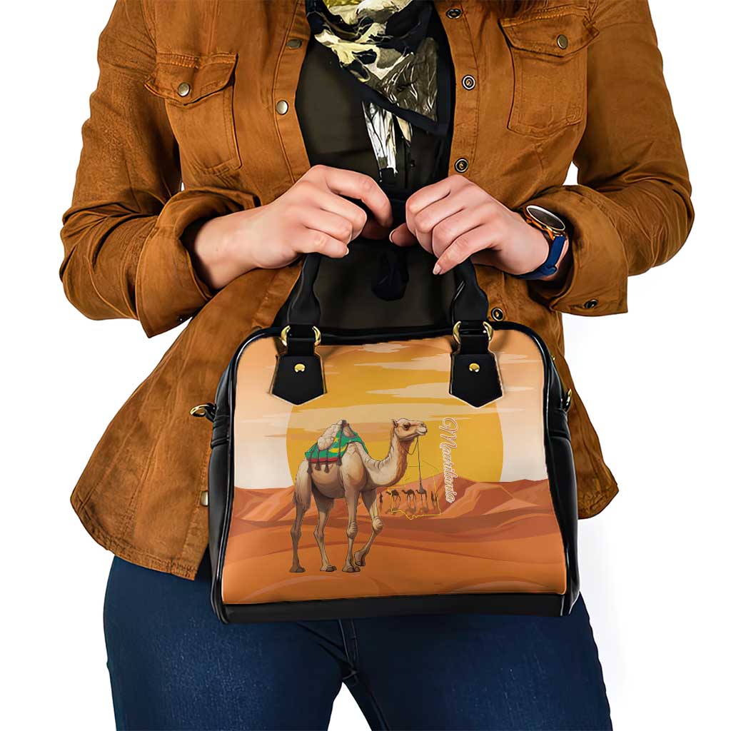Mauritania Sahara Shoulder Handbag Camel With Map LT15