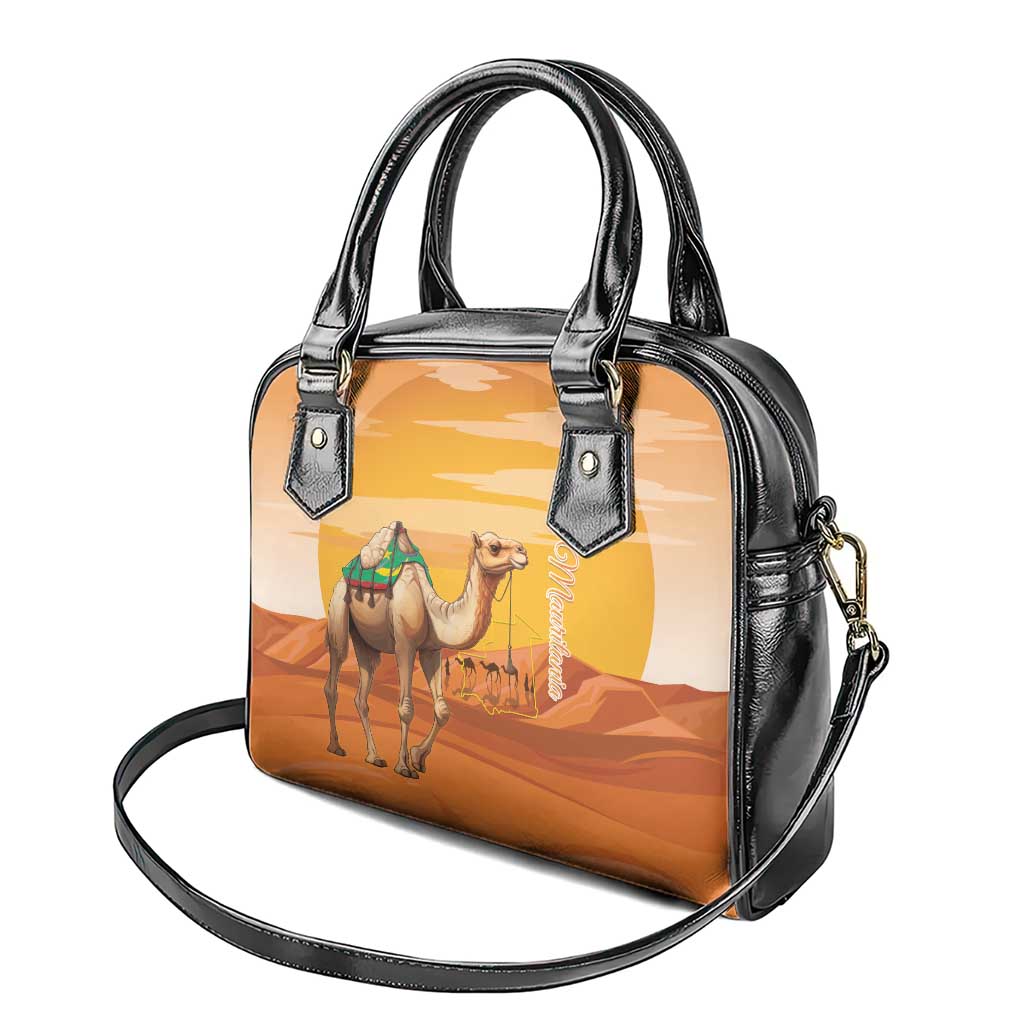 Mauritania Sahara Shoulder Handbag Camel With Map LT15