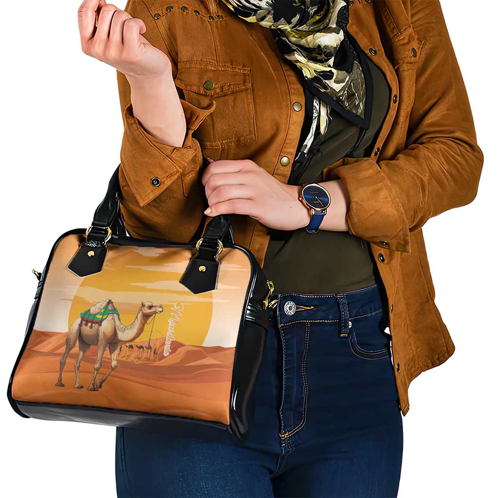 Mauritania Sahara Shoulder Handbag Camel With Map LT15