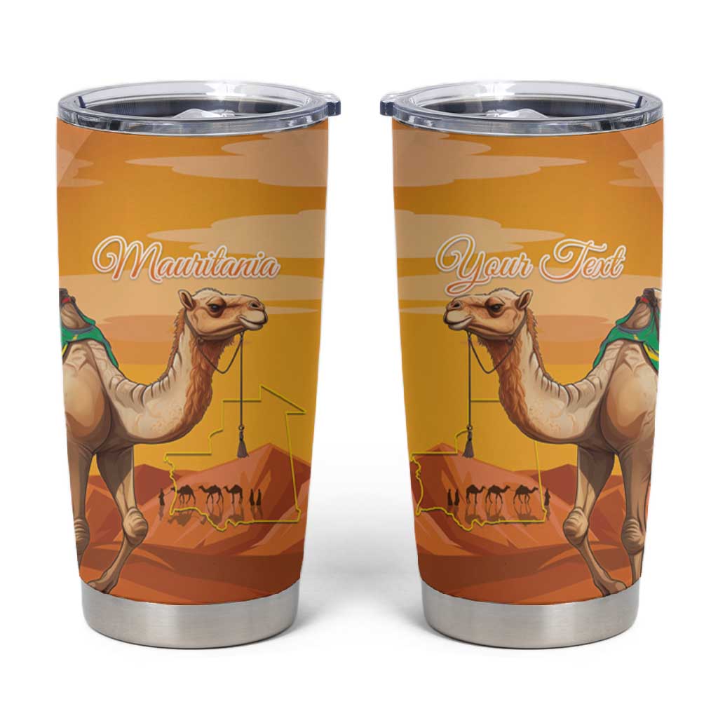 Mauritania Sahara Personalized Tumbler Cup Camel With Map LT15