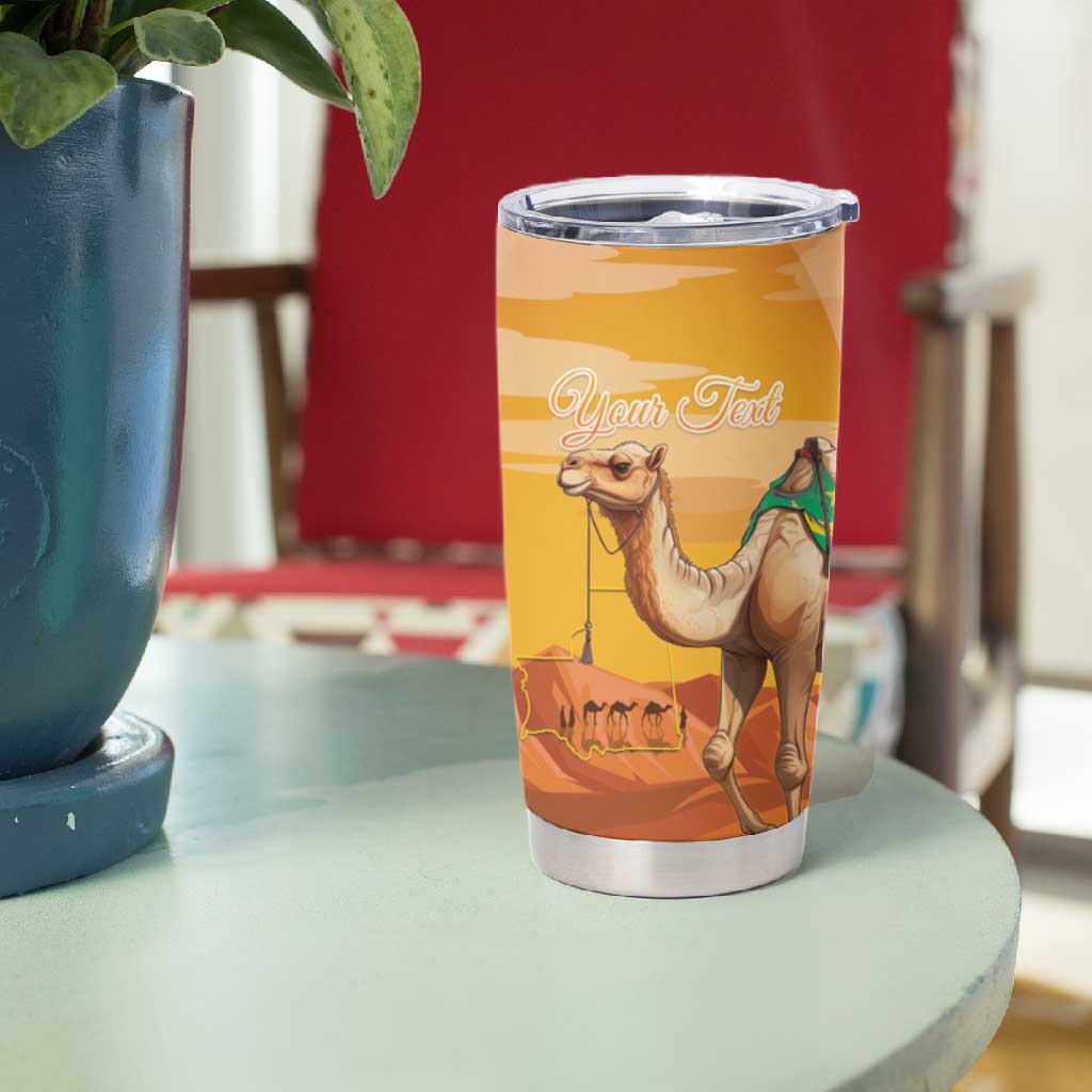Mauritania Sahara Personalized Tumbler Cup Camel With Map LT15