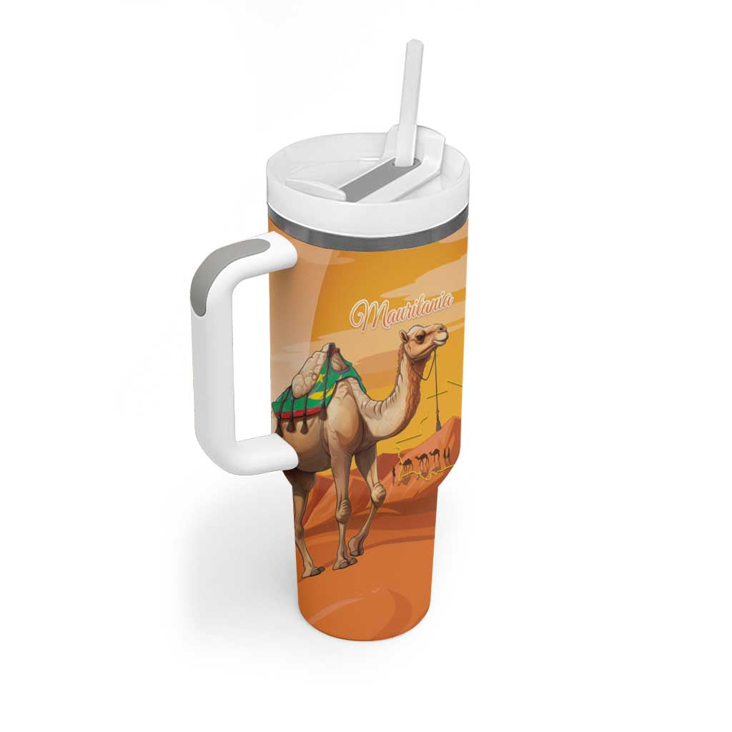 Mauritania Sahara Personalized Tumbler With Handle Camel With Map LT15
