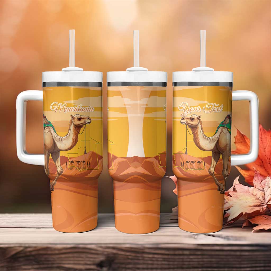 Mauritania Sahara Personalized Tumbler With Handle Camel With Map LT15