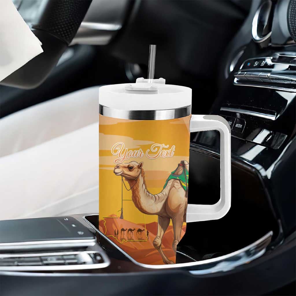 Mauritania Sahara Personalized Tumbler With Handle Camel With Map LT15