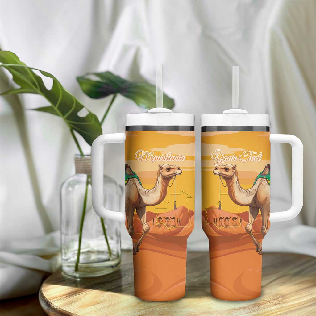 Mauritania Sahara Personalized Tumbler With Handle Camel With Map LT15