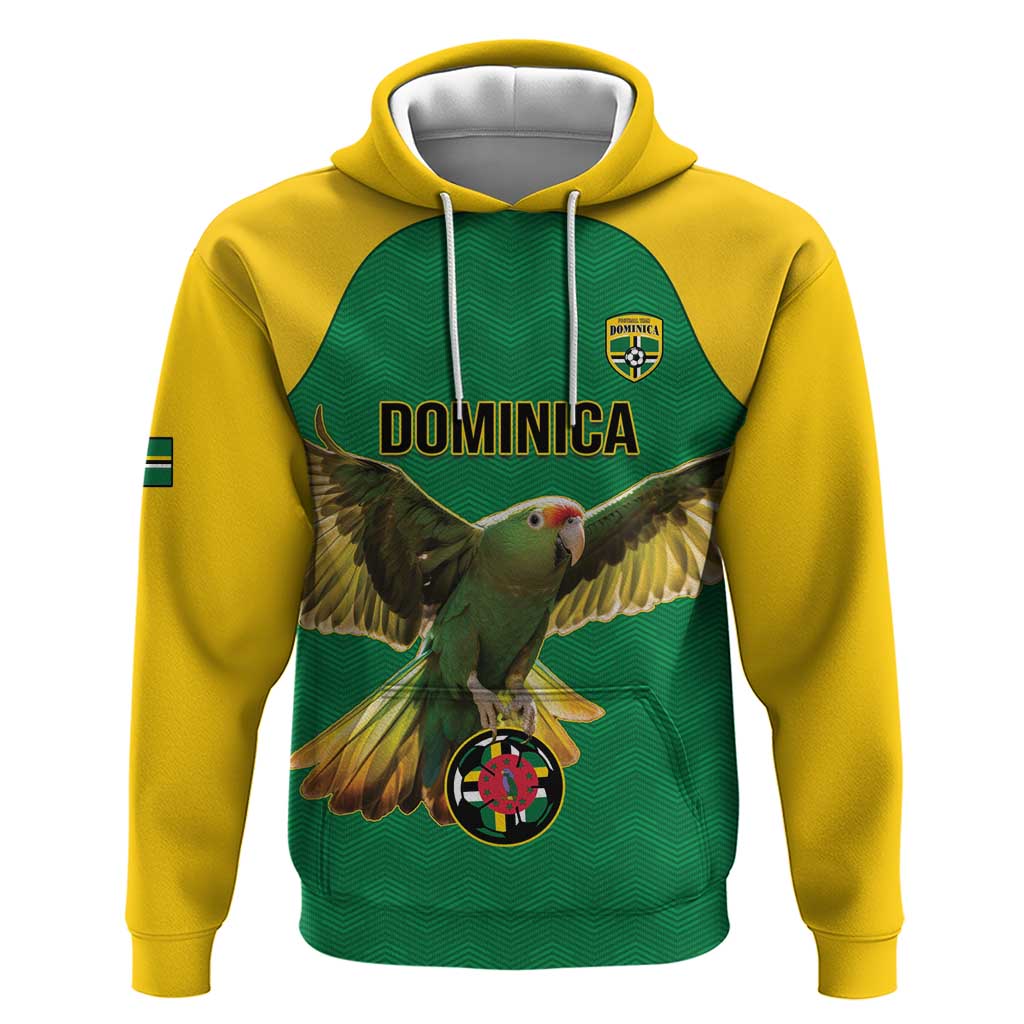 Custom Dominica Football Hoodie Sisserou Parrot Green Color LT15