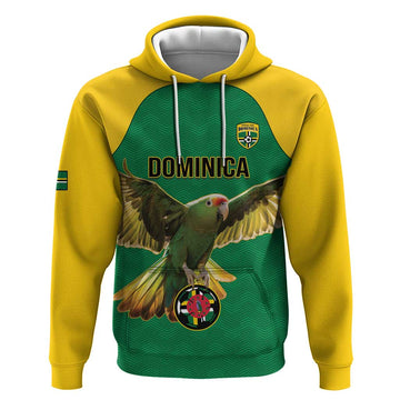 Custom Dominica Football Hoodie Sisserou Parrot Green Color LT15