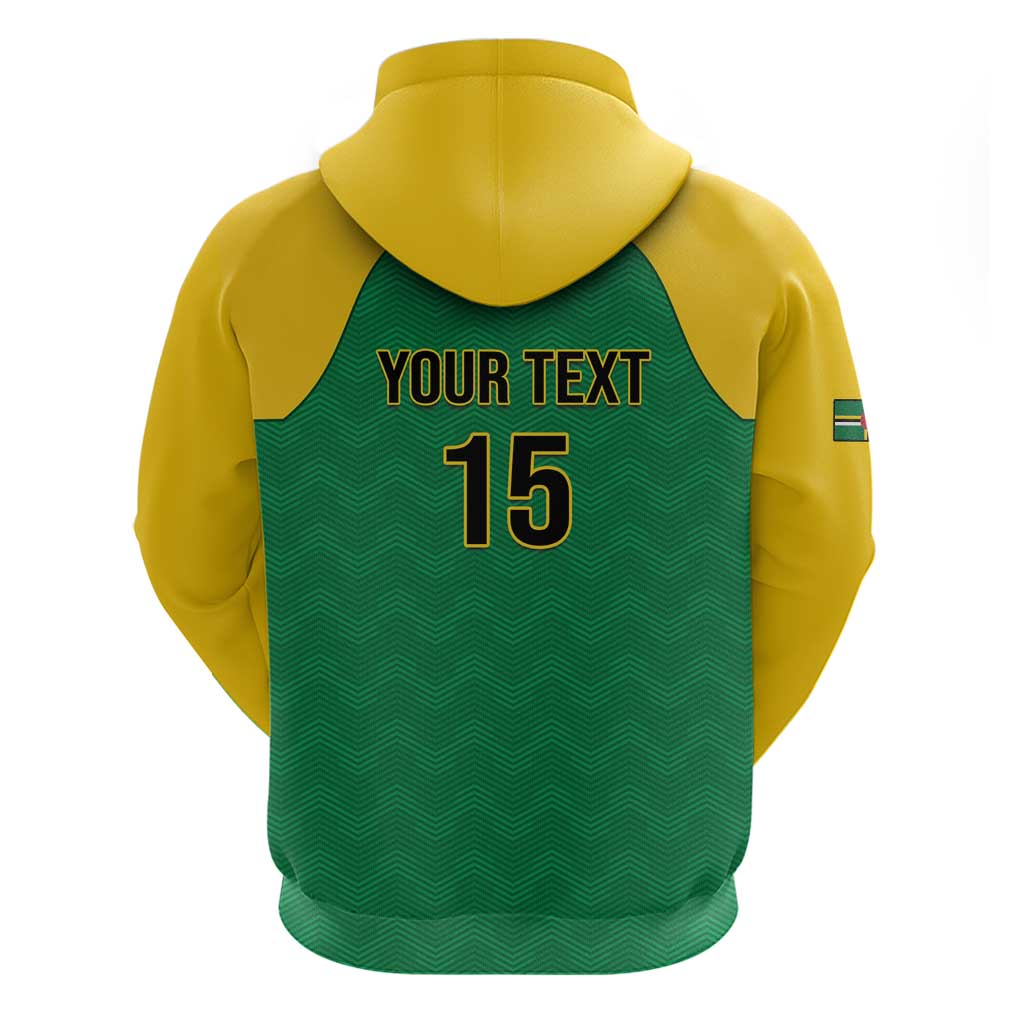 Custom Dominica Football Hoodie Sisserou Parrot Green Color LT15