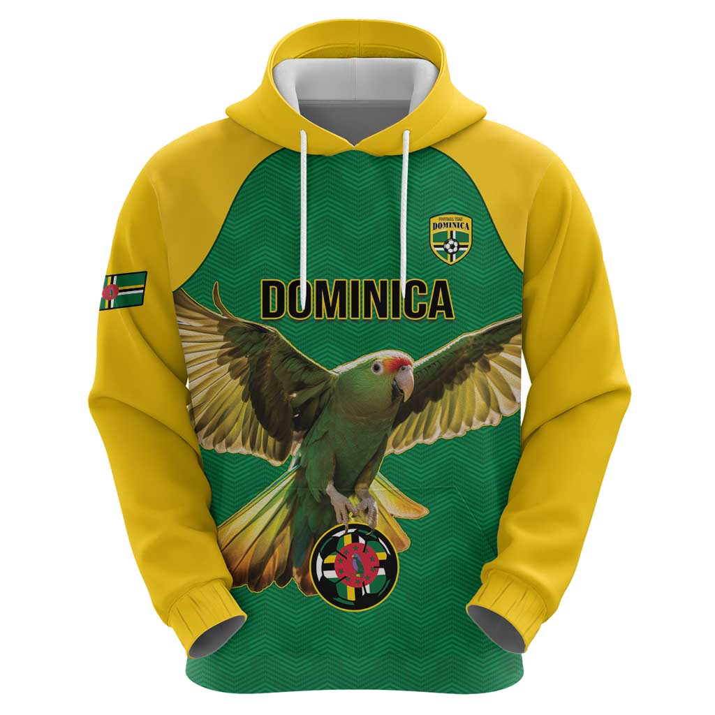 Custom Dominica Football Hoodie Sisserou Parrot Green Color LT15
