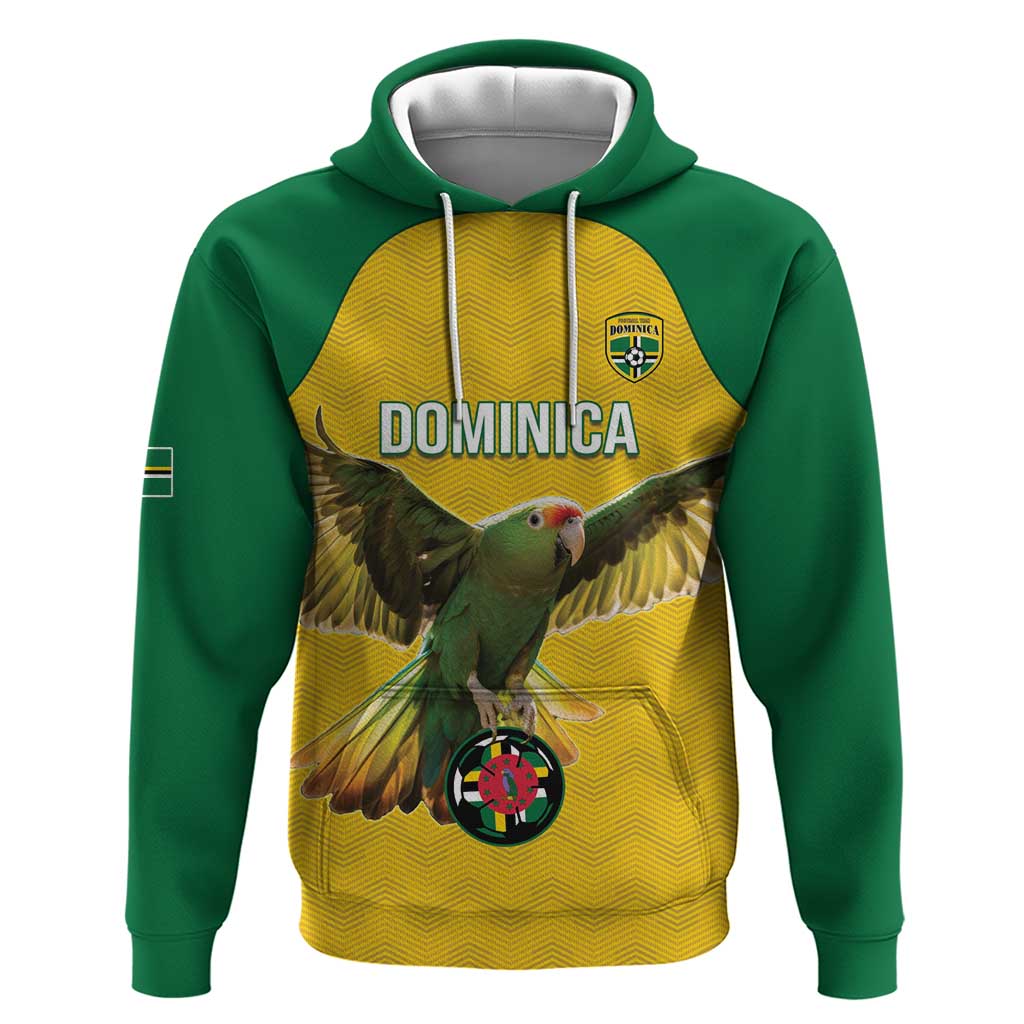 Custom Dominica Football Hoodie Sisserou Parrot Yellow Color LT15