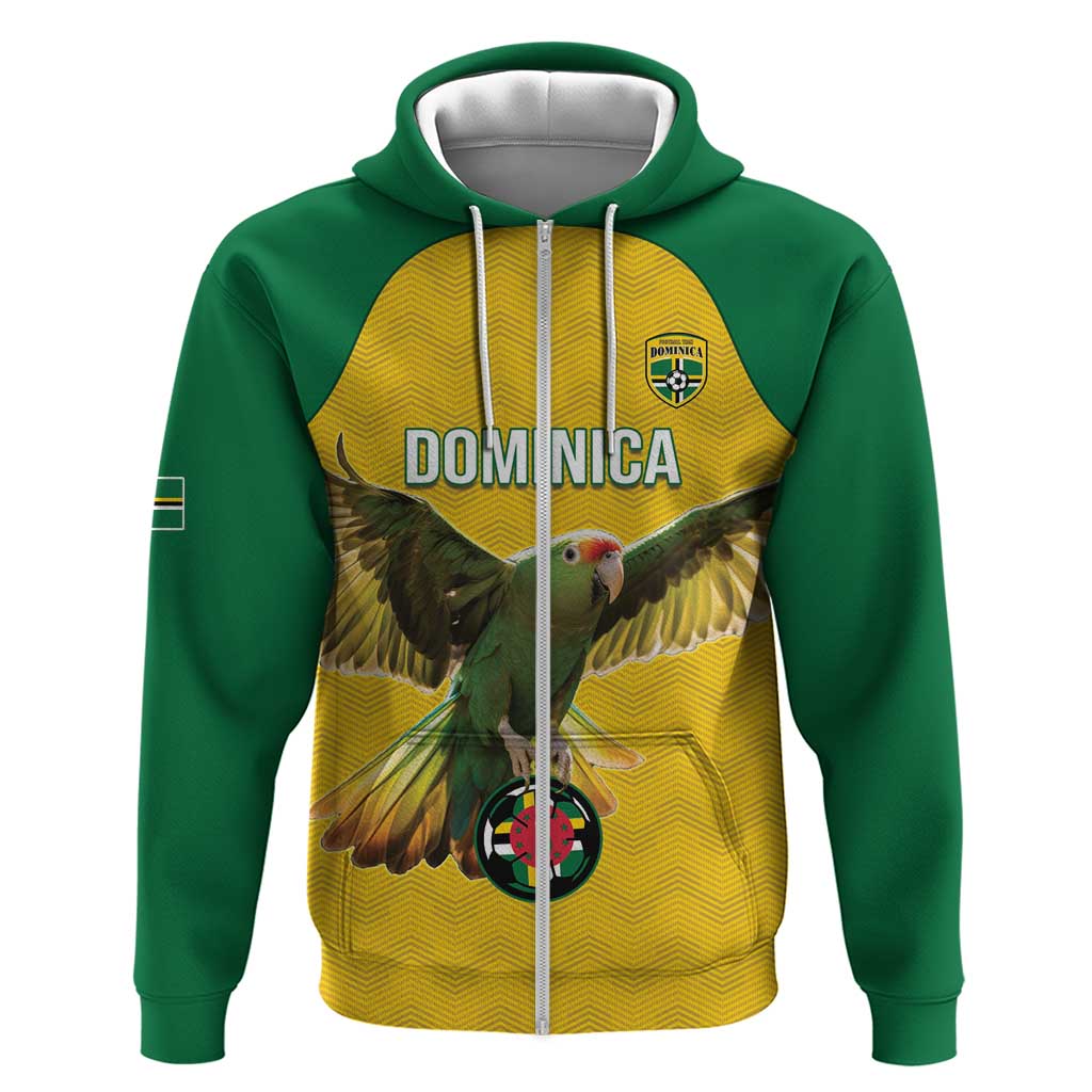 Custom Dominica Football Hoodie Sisserou Parrot Yellow Color LT15