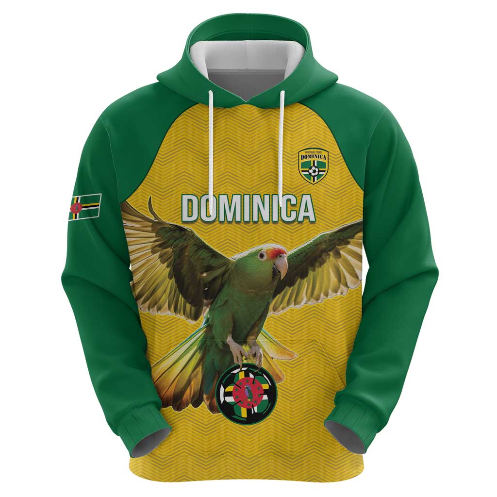 Custom Dominica Football Hoodie Sisserou Parrot Yellow Color LT15