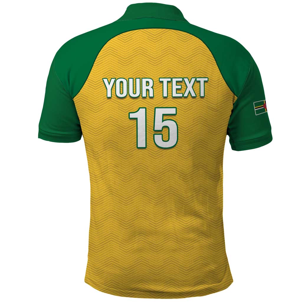 Custom Dominica Football Polo Shirt Sisserou Parrot Yellow Color LT15