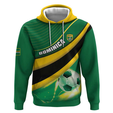 Personalised Dominica Football Hoodie Sporty Style LT15