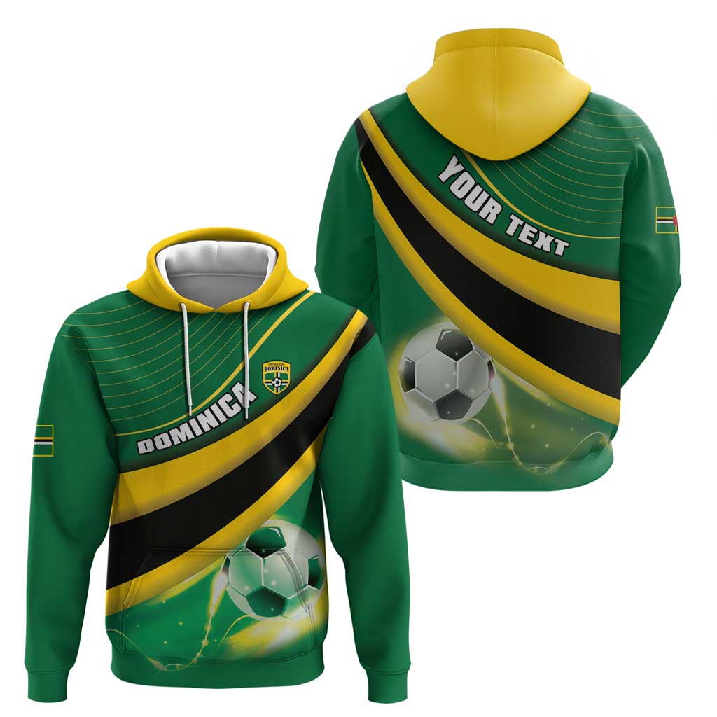 Personalised Dominica Football Hoodie Sporty Style LT15
