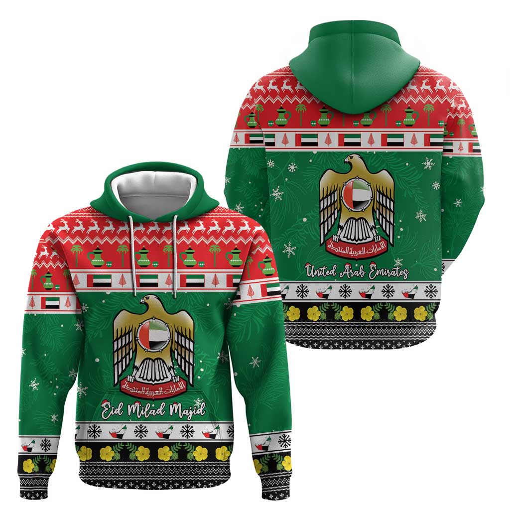 United Arab Emirates Christmas Hoodie Coat Of Arms Eid Milad Majid LT15