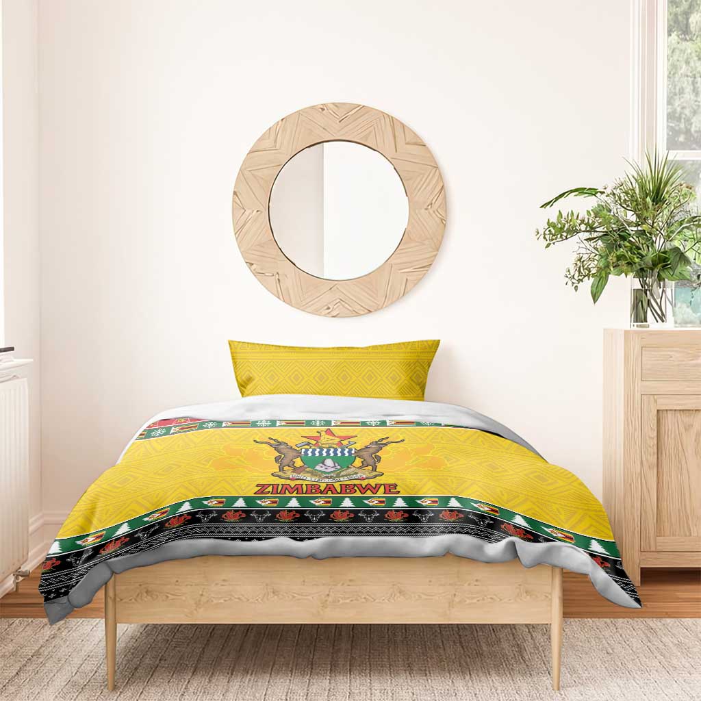 Afro Zimbabwe Christmas Bedding Set Coat Of Arms - African Pattern LT15