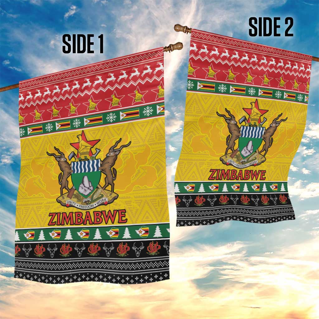 Afro Zimbabwe Christmas Garden Flag Coat Of Arms - African Pattern LT15