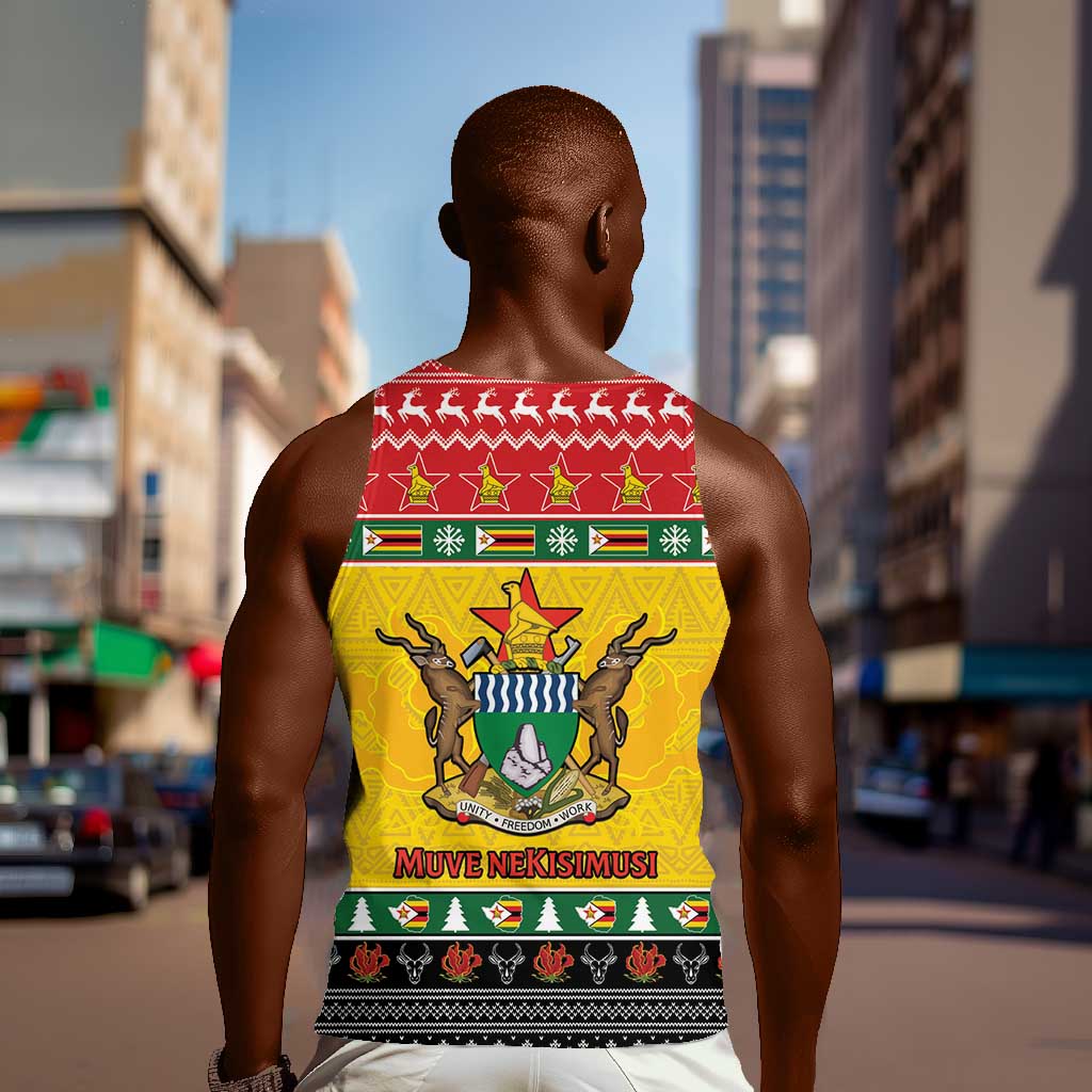 Afro Zimbabwe Christmas Men Tank Top Coat Of Arms - African Pattern LT15