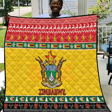 Afro Zimbabwe Christmas Quilt Coat Of Arms - African Pattern LT15