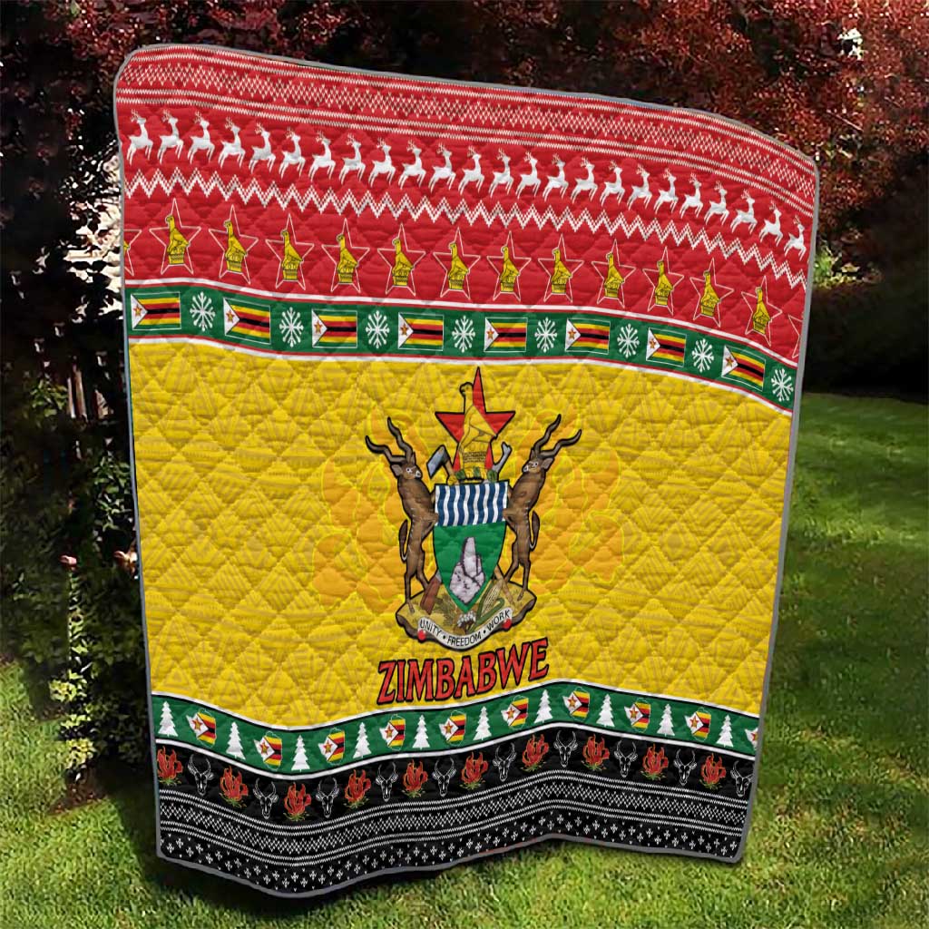 Afro Zimbabwe Christmas Quilt Coat Of Arms - African Pattern LT15