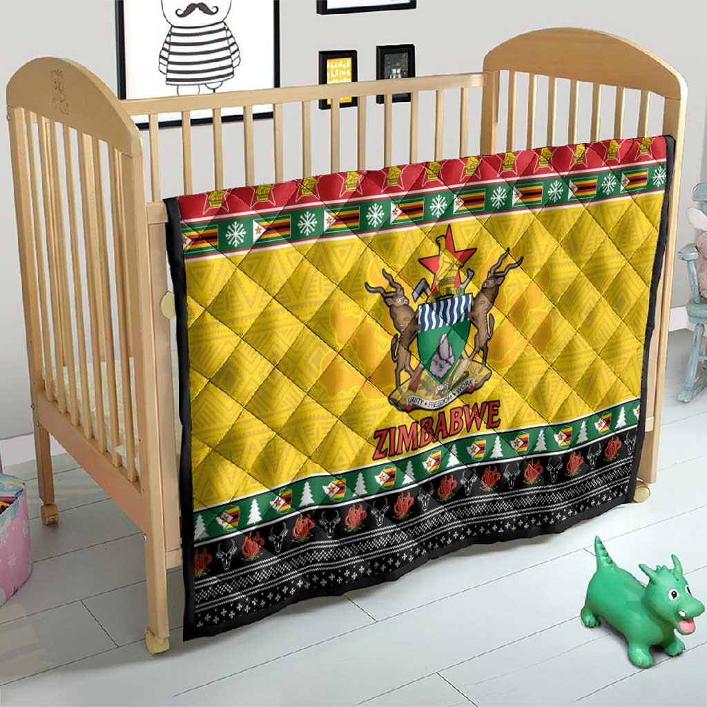 Afro Zimbabwe Christmas Quilt Coat Of Arms - African Pattern LT15