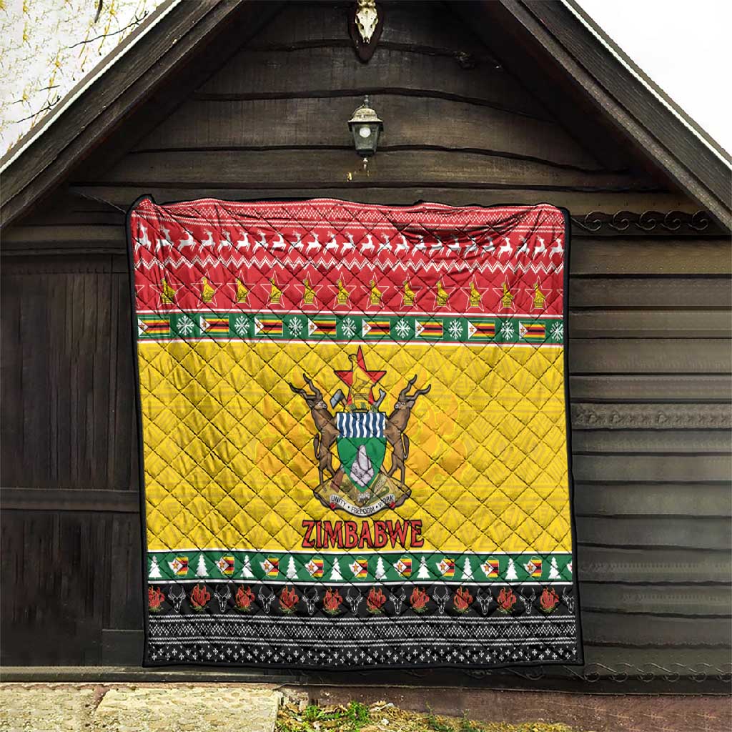 Afro Zimbabwe Christmas Quilt Coat Of Arms - African Pattern LT15