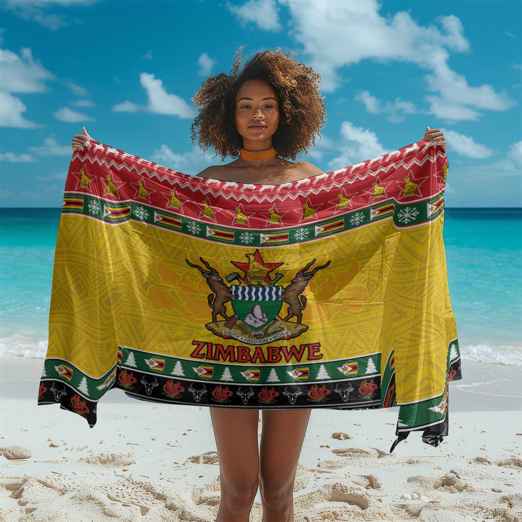 Afro Zimbabwe Christmas Sarong Coat Of Arms - African Pattern LT15