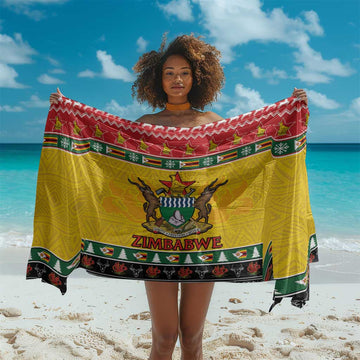Afro Zimbabwe Christmas Sarong Coat Of Arms - African Pattern LT15