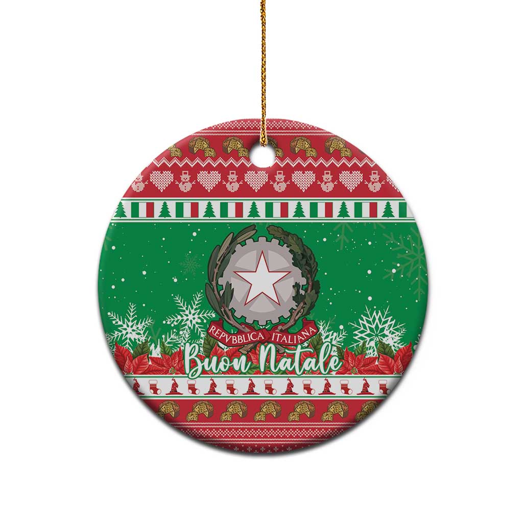 Italy Christmas Ceramic Ornament Coat Of Arms Buon Natale LT15