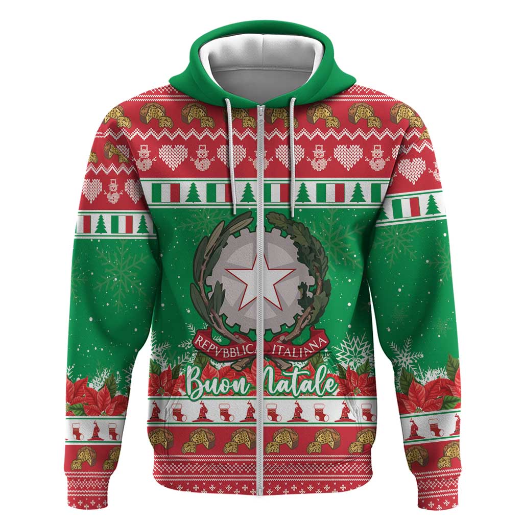 Italy Christmas Hoodie Coat Of Arms Buon Natale LT15