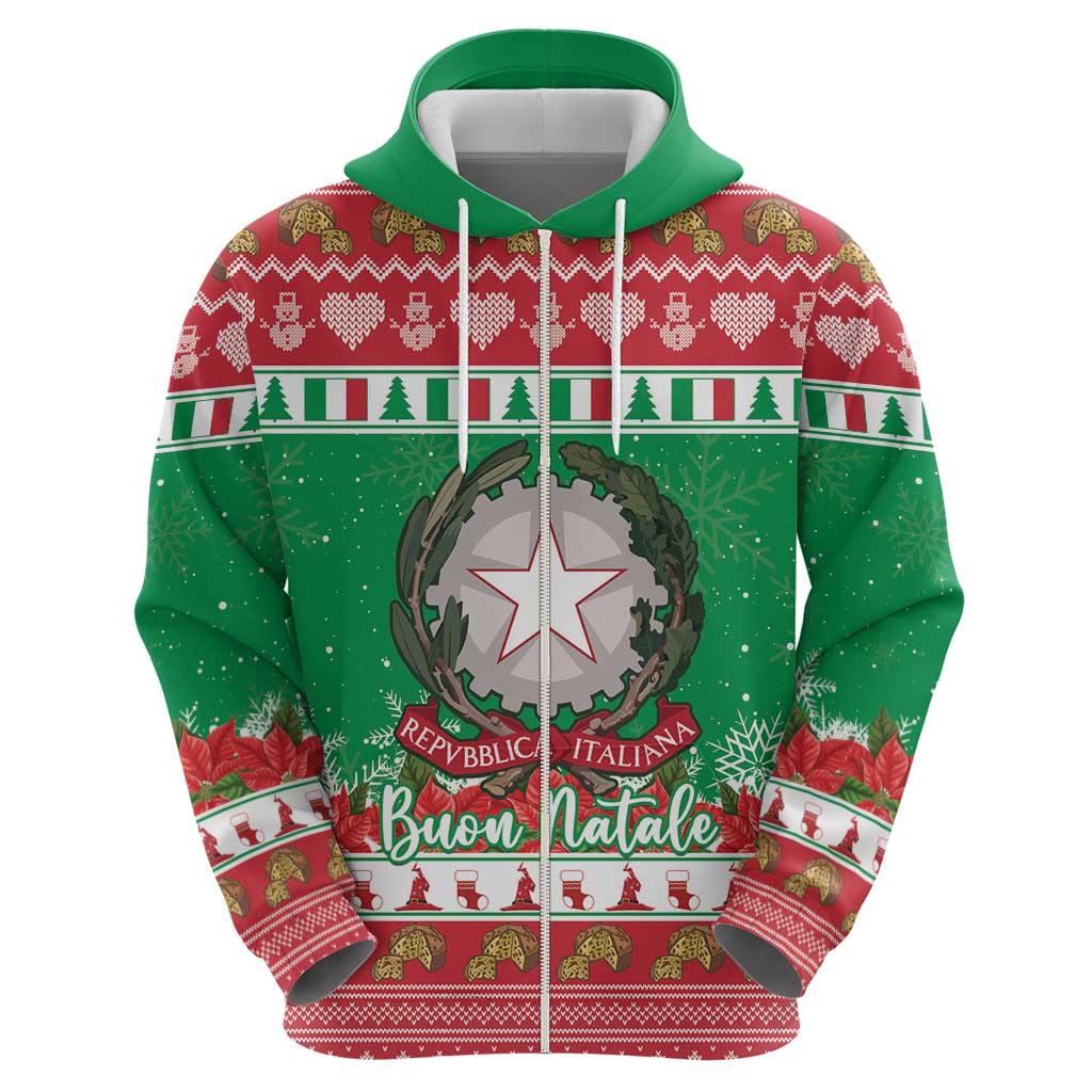 Italy Christmas Hoodie Coat Of Arms Buon Natale LT15
