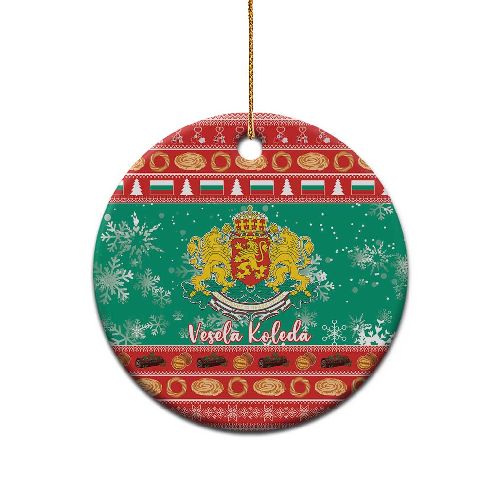 Bulgaria Christmas Ceramic Ornament Coat Of Arms Vesela Koleda LT15
