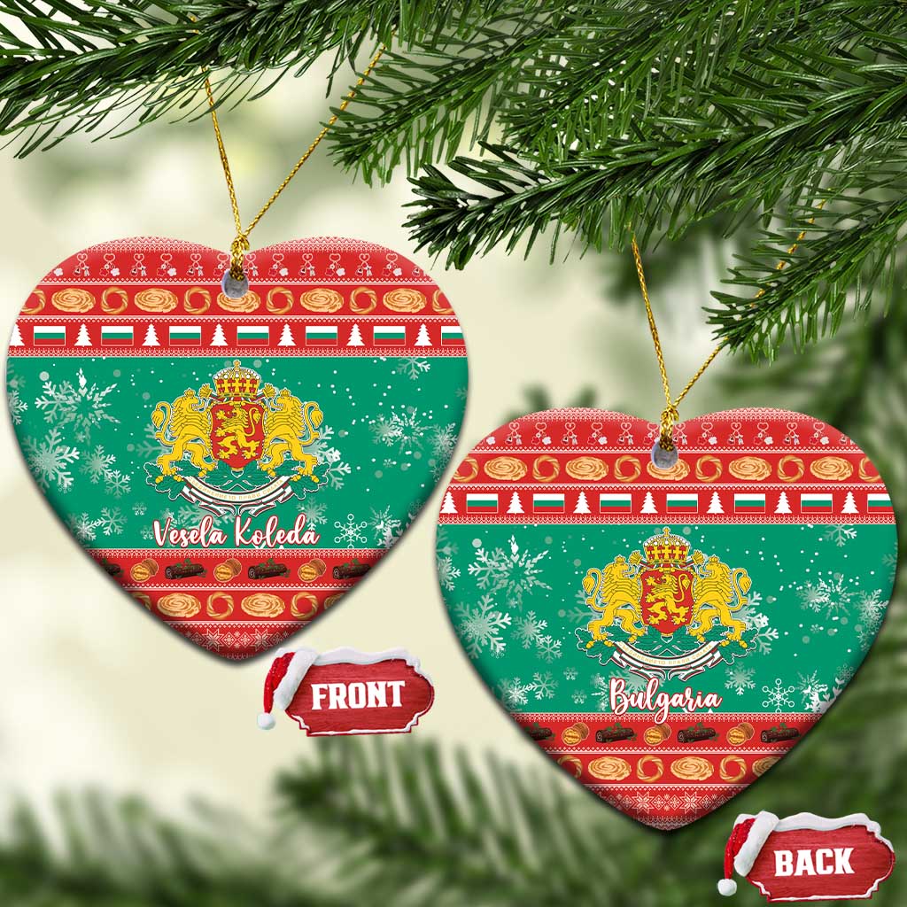 Bulgaria Christmas Ceramic Ornament Coat Of Arms Vesela Koleda LT15