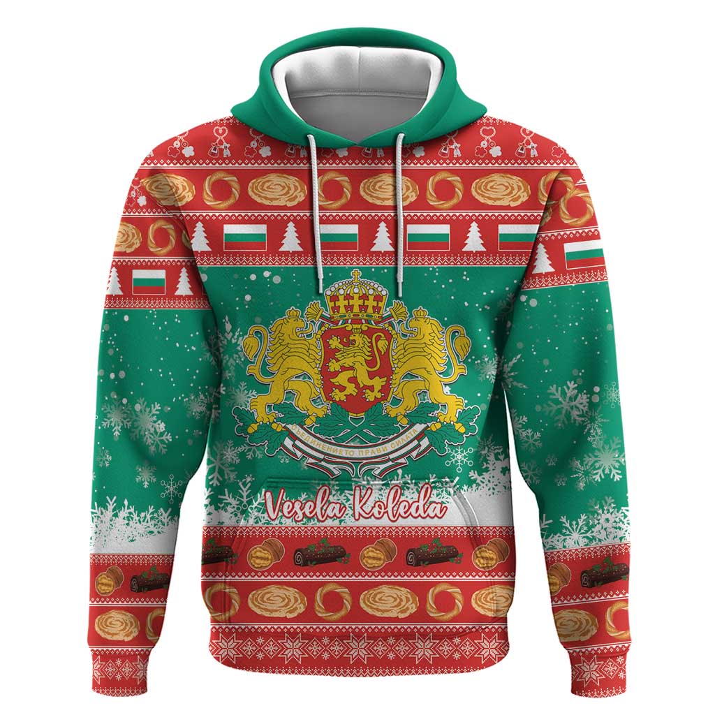 Bulgaria Christmas Hoodie Coat Of Arms Vesela Koleda LT15