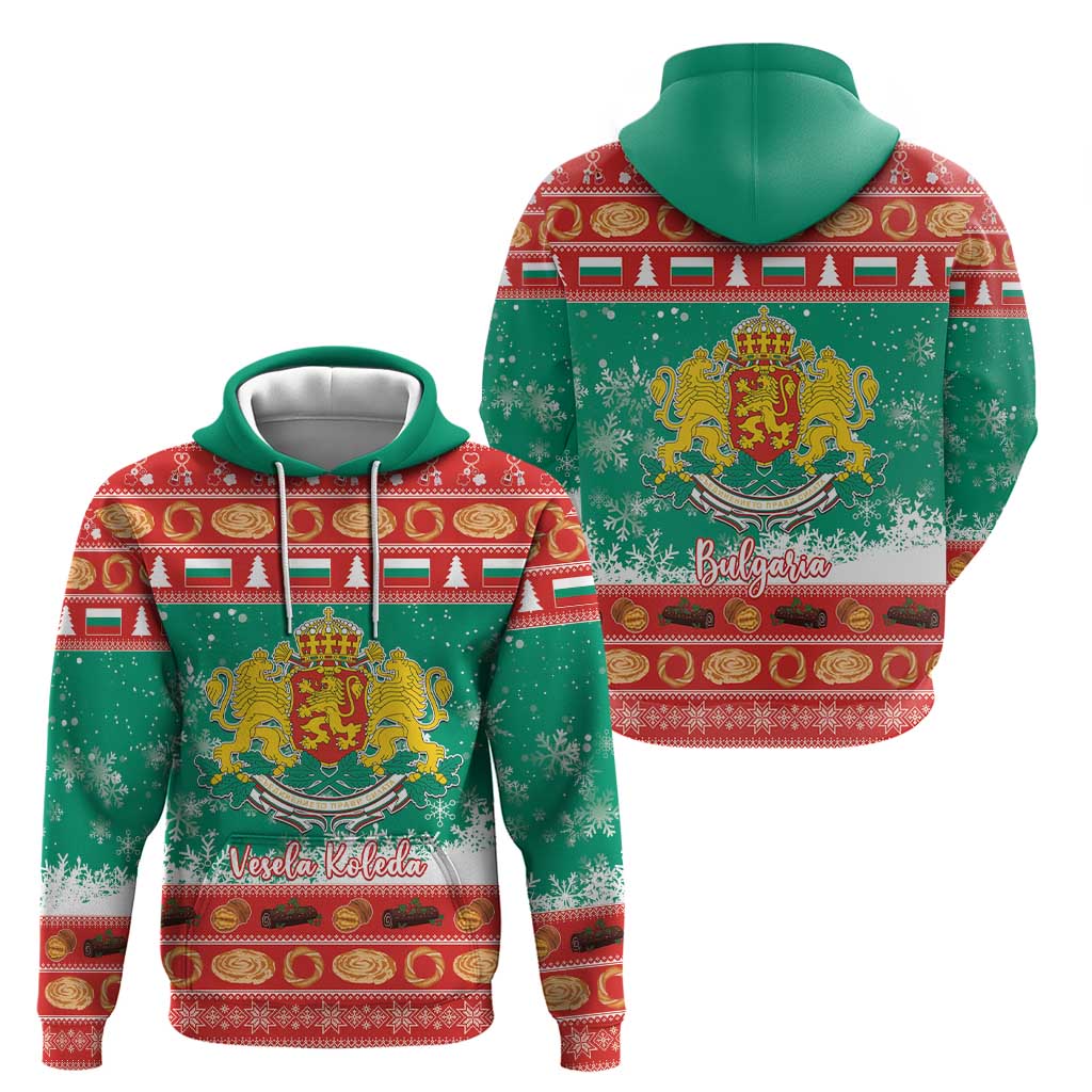 Bulgaria Christmas Hoodie Coat Of Arms Vesela Koleda LT15