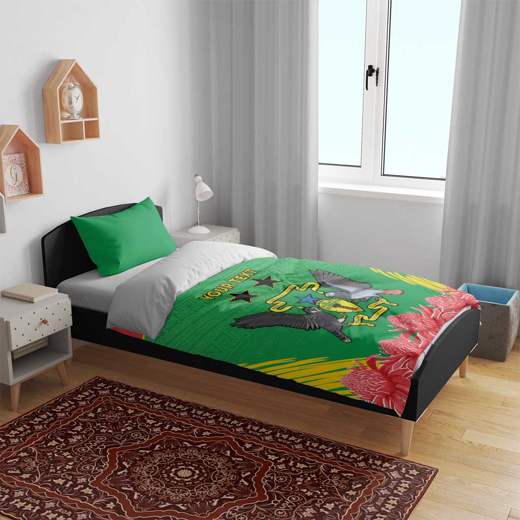 Personalized Afro Sao Tome and Principe Bedding Set Coat Of Arms - African Pattern LT15