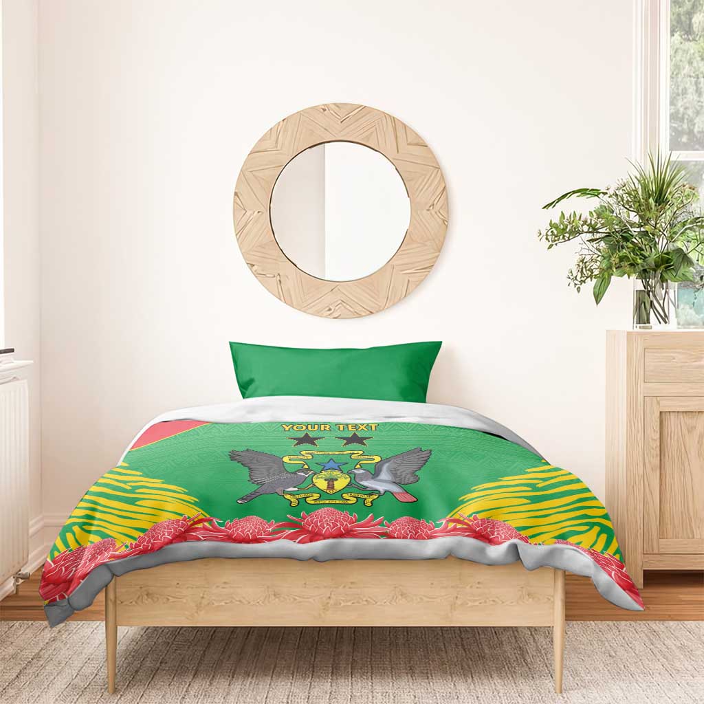 Personalized Afro Sao Tome and Principe Bedding Set Coat Of Arms - African Pattern LT15