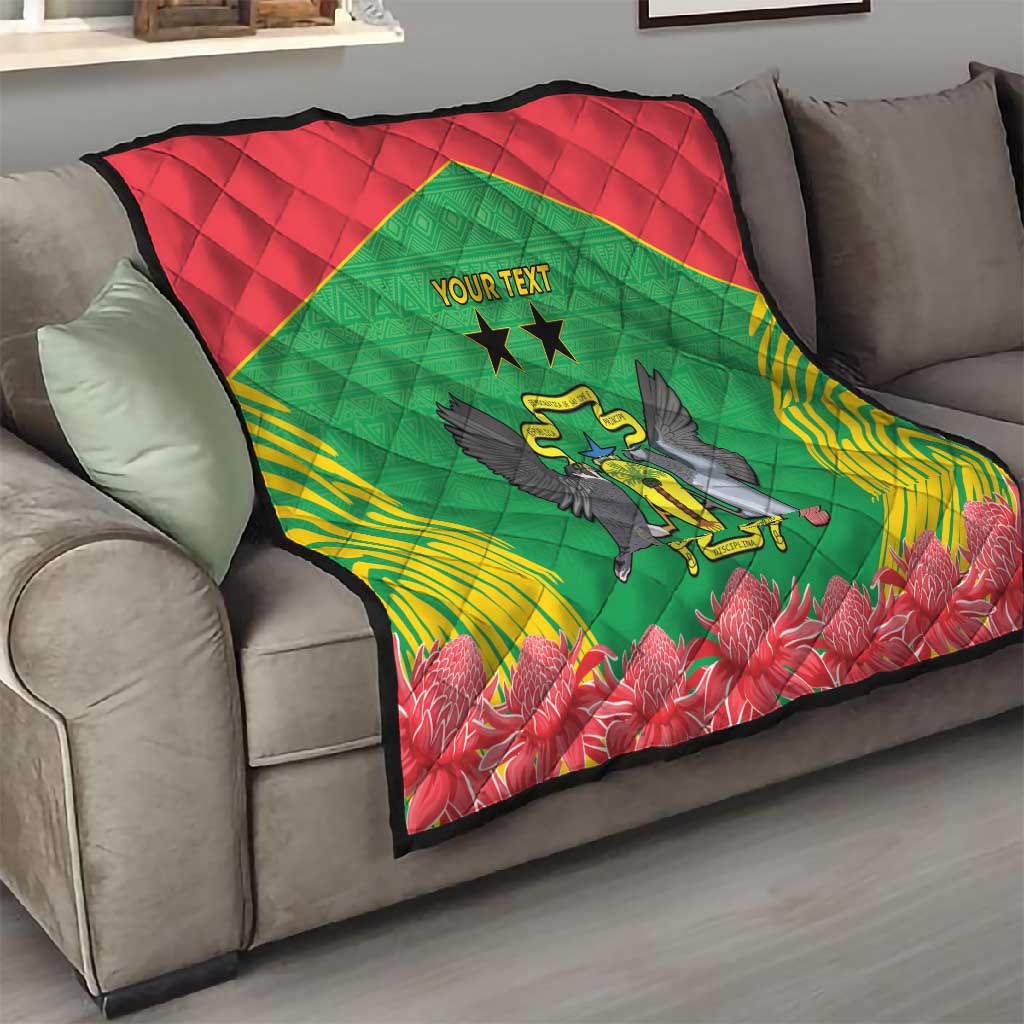 Personalized Afro Sao Tome and Principe Quilt Coat Of Arms - African Pattern LT15