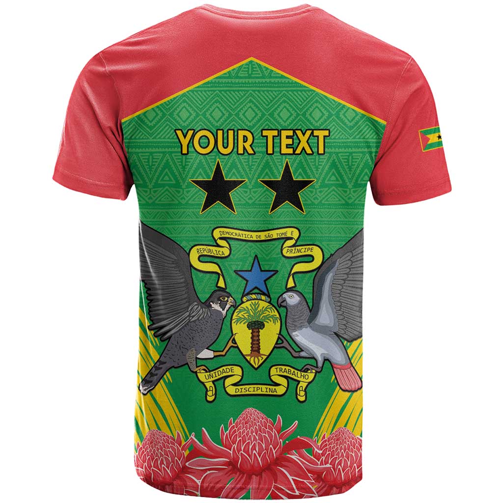 Personalized Afro Sao Tome and Principe T shirt Coat Of Arms - African Pattern LT15