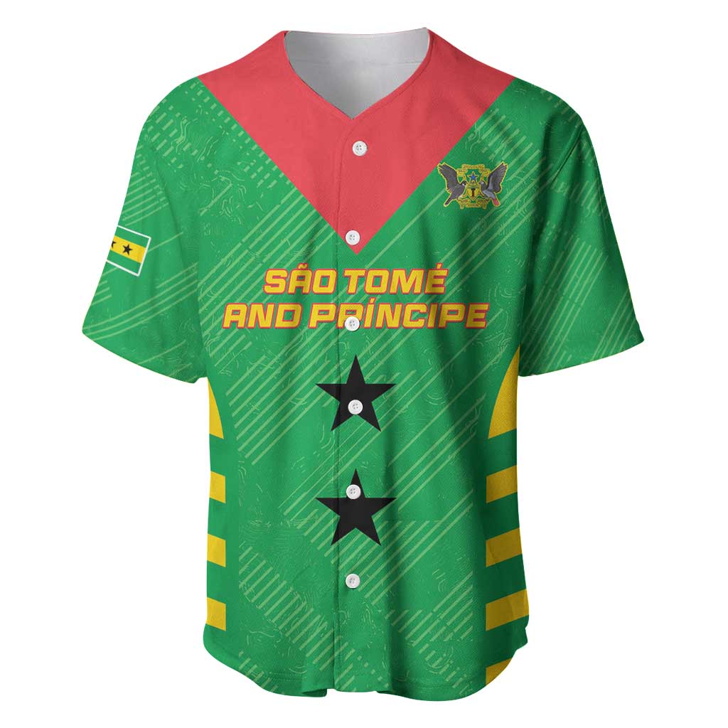 Sao Tome and Principe Football Custom Baseball Jersey Sporty Style - Green Color LT15