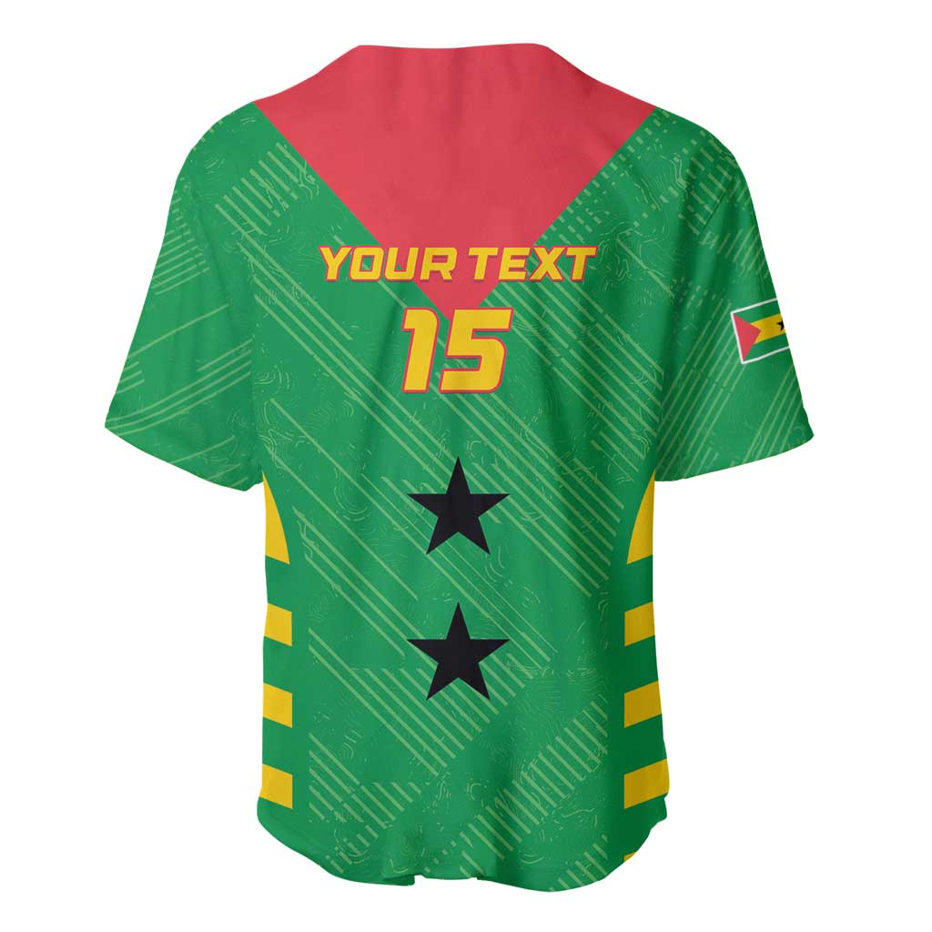 Sao Tome and Principe Football Custom Baseball Jersey Sporty Style - Green Color LT15