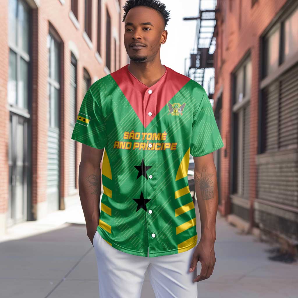 Sao Tome and Principe Football Custom Baseball Jersey Sporty Style - Green Color LT15