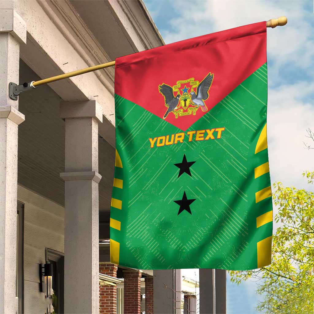 Sao Tome and Principe Football Custom Garden Flag Sporty Style - Green Color LT15