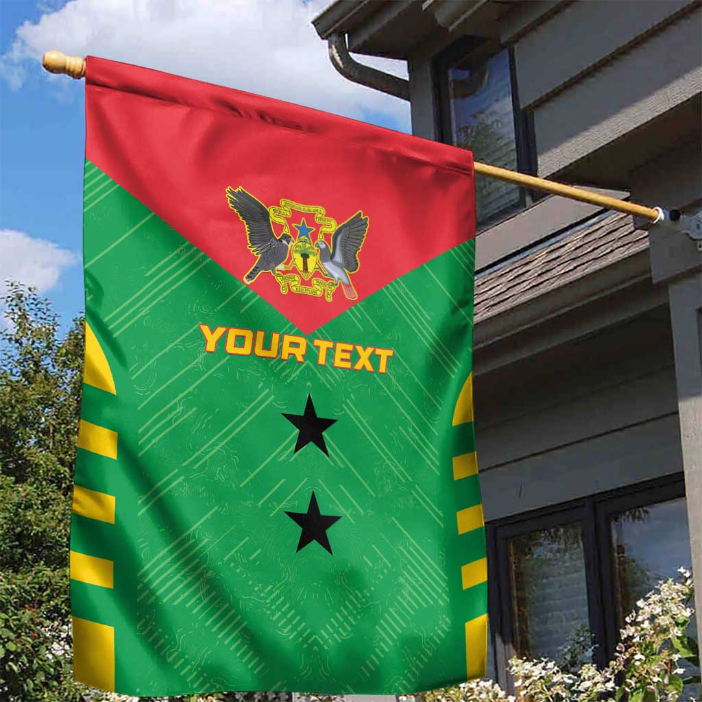 Sao Tome and Principe Football Custom Garden Flag Sporty Style - Green Color LT15