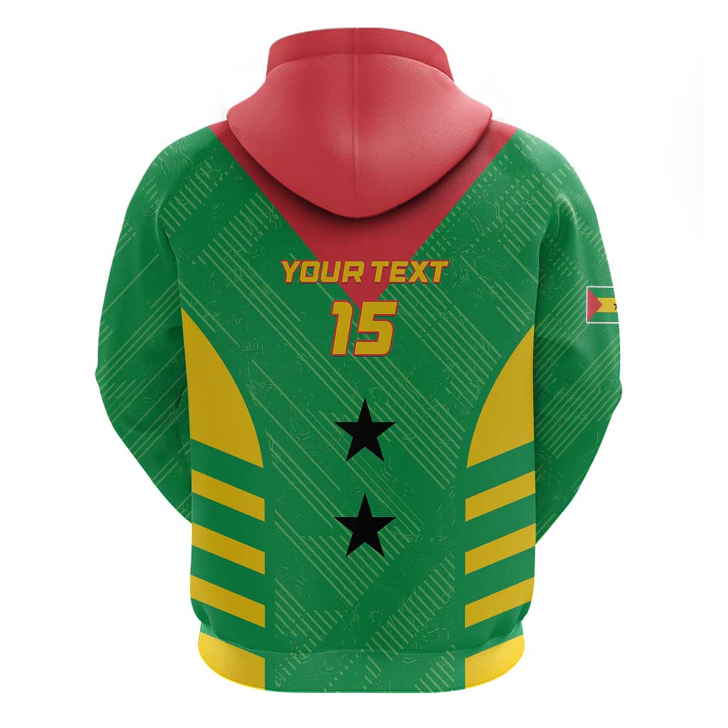 Custom Sao Tome and Principe Football Hoodie Go Champions - Green Ver LT15