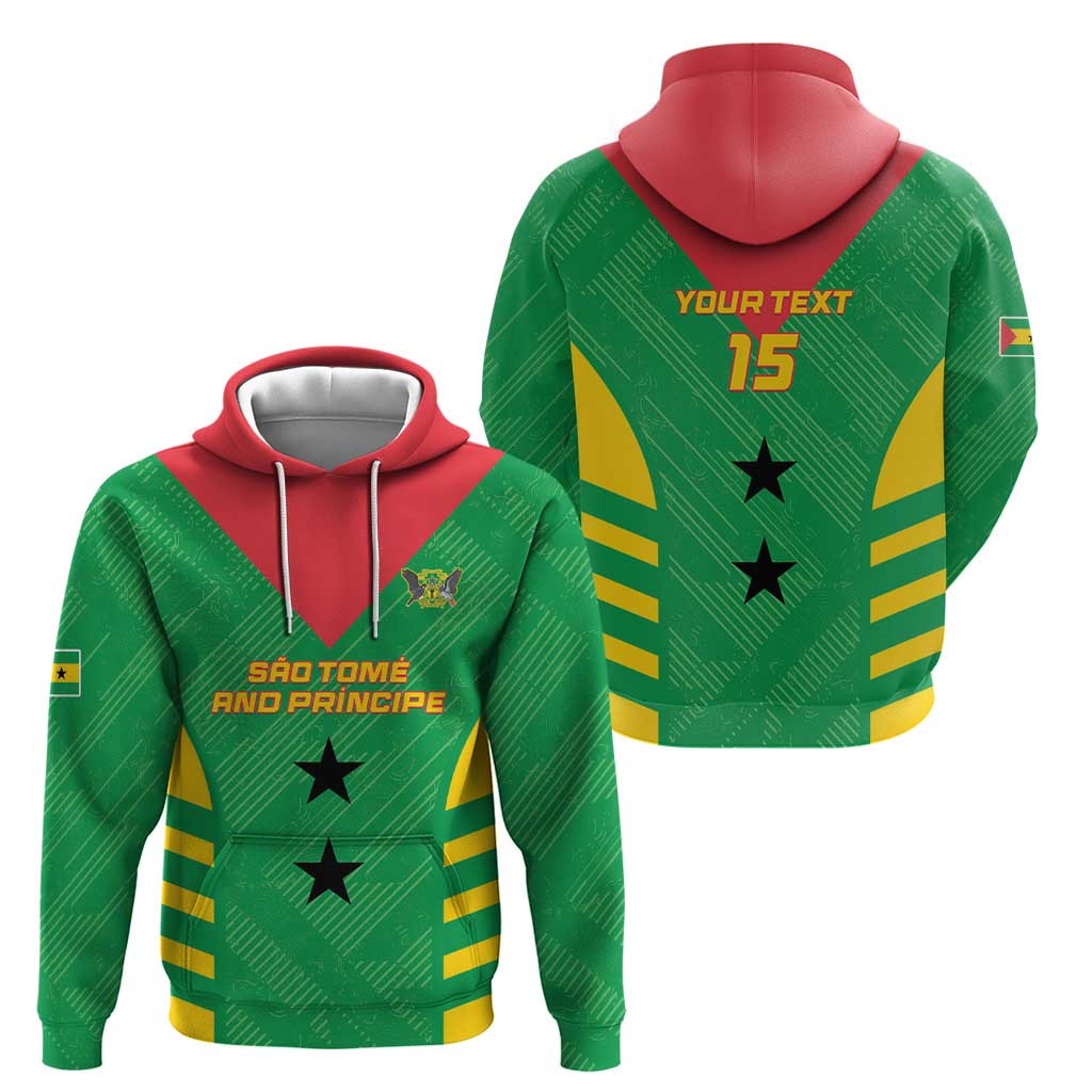Custom Sao Tome and Principe Football Hoodie Go Champions - Green Ver LT15