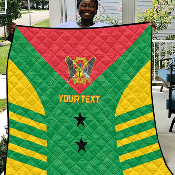 Sao Tome and Principe Football Custom Quilt Sporty Style - Green Color LT15
