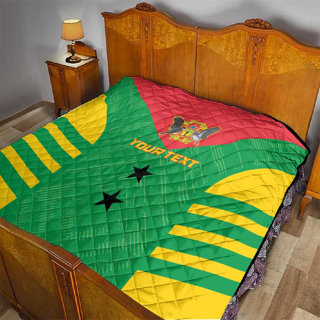 Sao Tome and Principe Football Custom Quilt Sporty Style - Green Color LT15